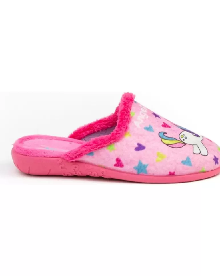 ANGELITOS Calzado De Casa De Niña Pantufla Unicornio 134 Rosa Discount