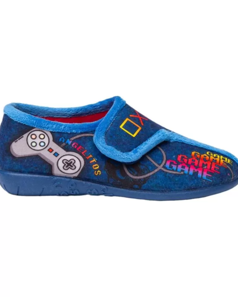 ANGELITOS Calzado De Casa De Niño Pantufla Gamer 143 Azul Hot