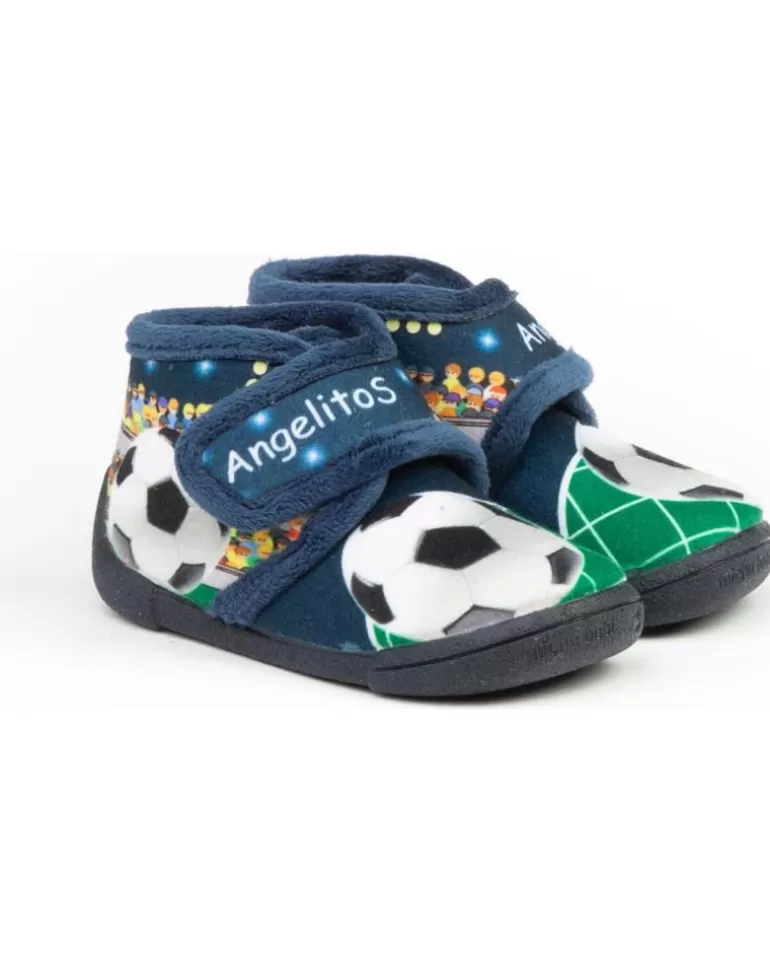 ANGELITOS Calzado De Casa De Niño Pantufla Infantil Futbol 136 Marino Discount