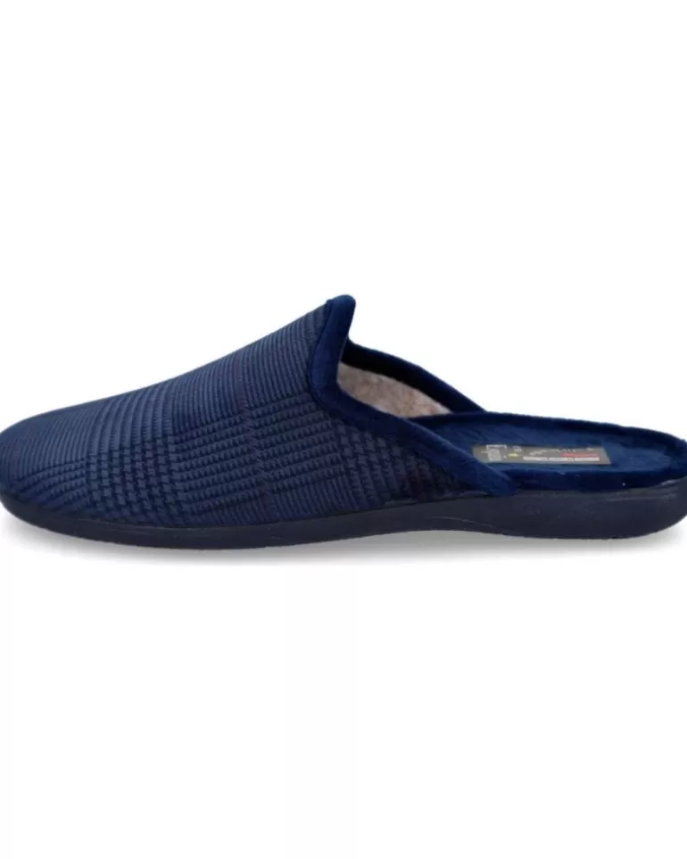 BUBBLE BOBBLE Calzado De Casa De Hombre 60-Escocia Zapatillas De Casa Hombre Azul Sale