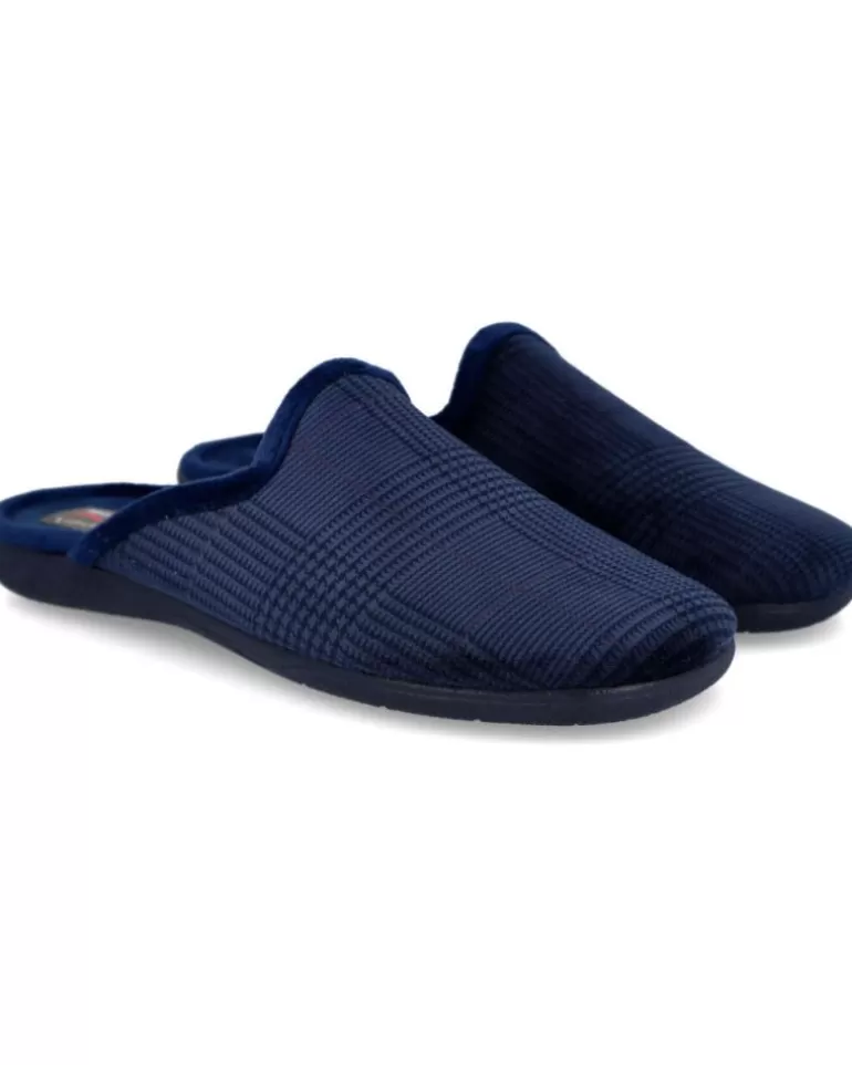 BUBBLE BOBBLE Calzado De Casa De Hombre 60-Escocia Zapatillas De Casa Hombre Azul Sale
