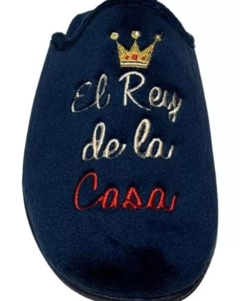 CABRERA Calzado De Casa De Hombre Pantufla El Rey De La Casa Azul Cheap