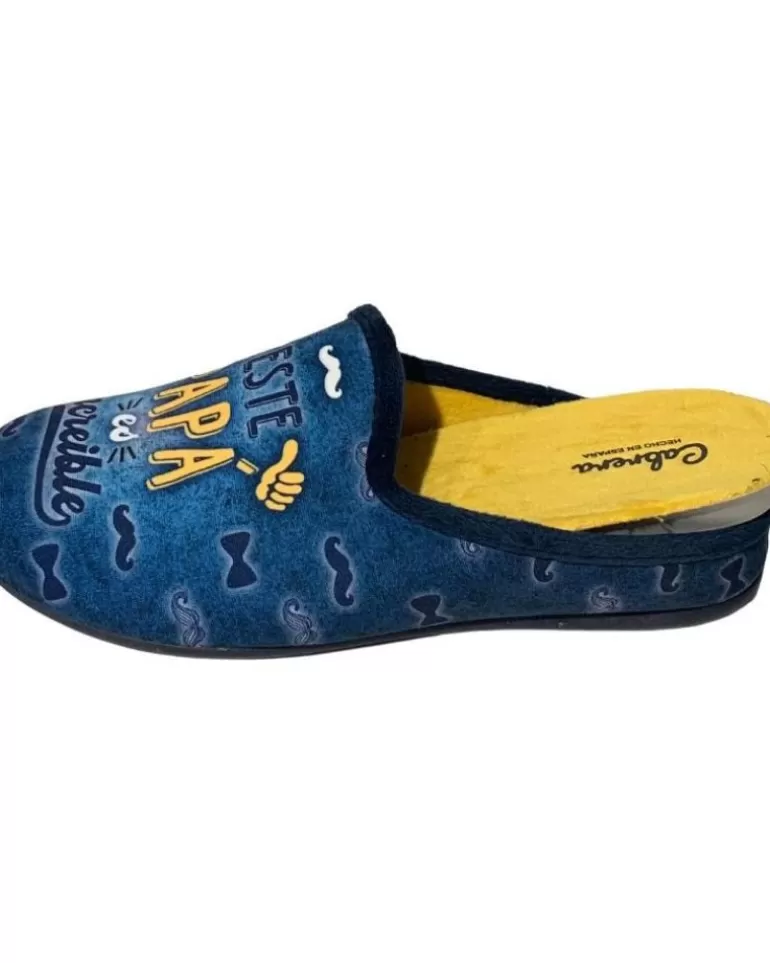 CABRERA Calzado De Casa De Hombre Pantufla Este Pap Es Increble Azul Cheap