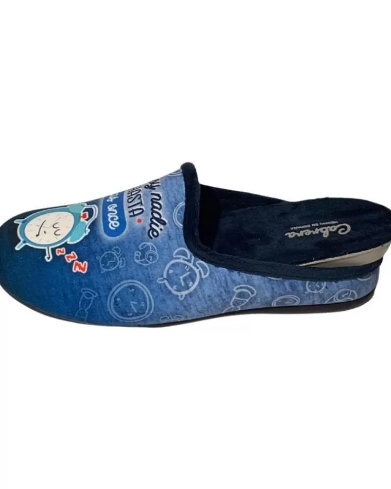 CABRERA Calzado De Casa De Hombre Pantufla No Soy Nadie Azul Cheap