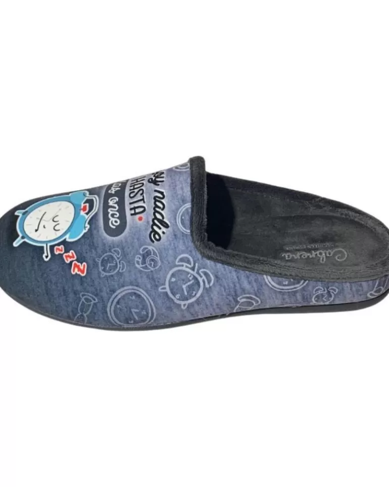 CABRERA Calzado De Casa De Hombre Pantufla No Soy Nadie Gris Discount