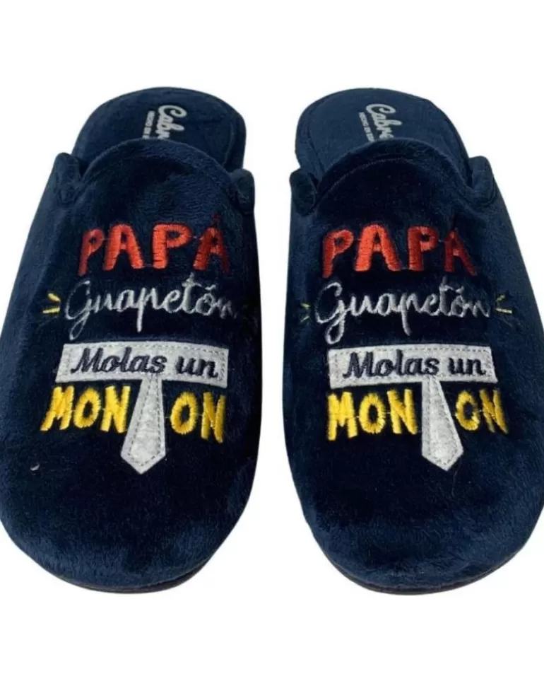 CABRERA Calzado De Casa De Hombre Pantufla Pap Guapetn Azul Hot