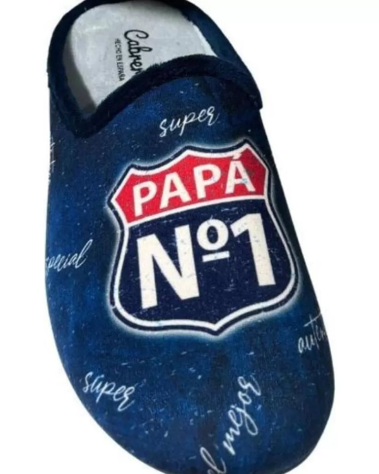 CABRERA Calzado De Casa De Hombre Pantufla Papa N1 Azul Best