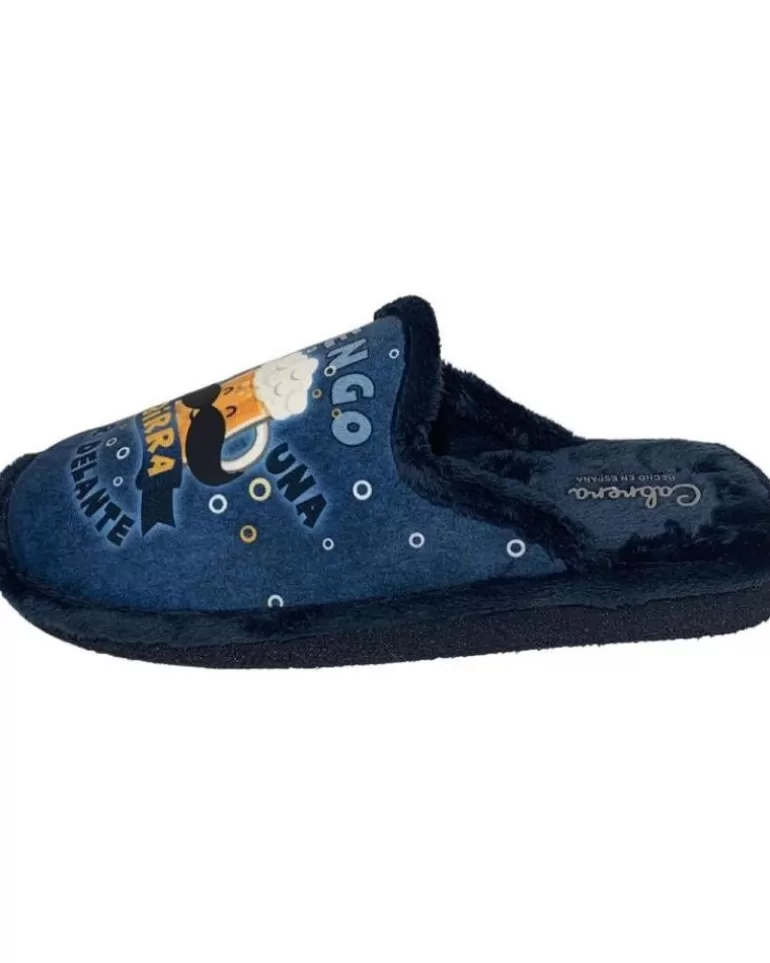 CABRERA Calzado De Casa De Hombre Pantufla Tengo Una Birra Azul Best Sale