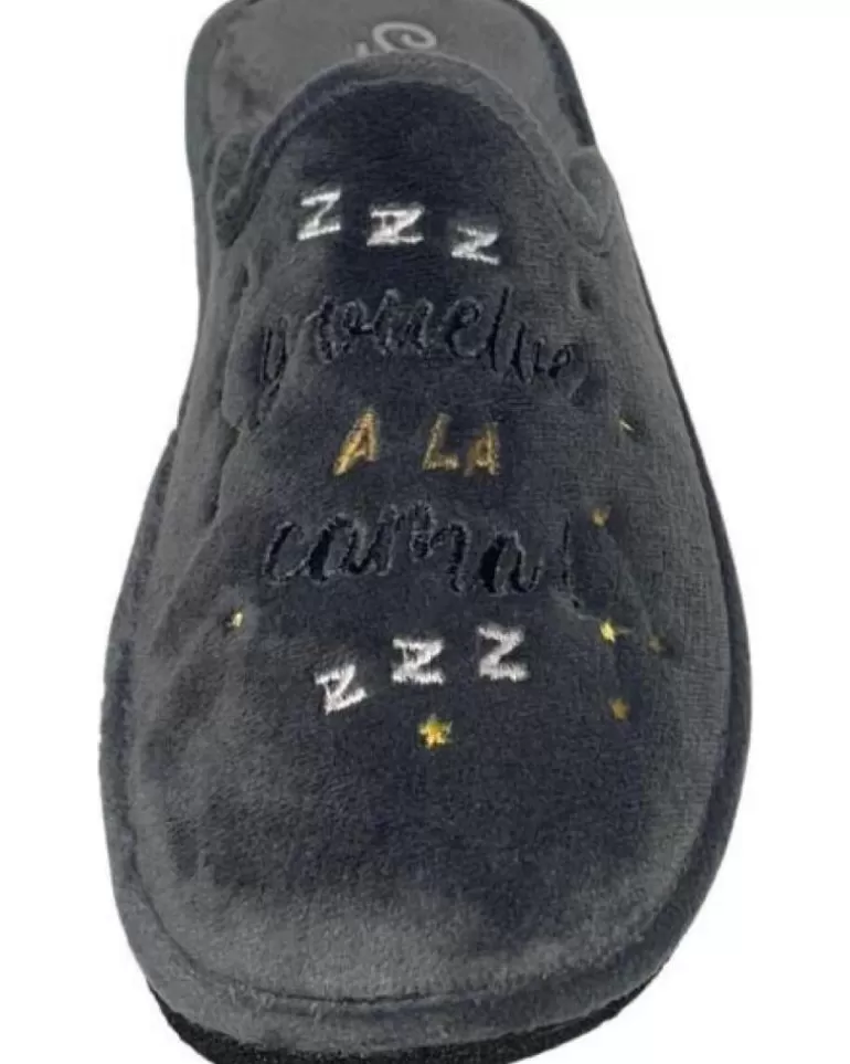 CABRERA Calzado De Casa De Hombre Pantuflas Persigue Tus Sueos Gris Shop