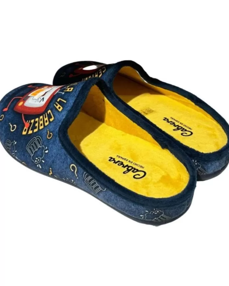 CABRERA Calzado De Casa De Hombre Pantuflas Sin Tele Y Sin Cerveza Azul Cheap