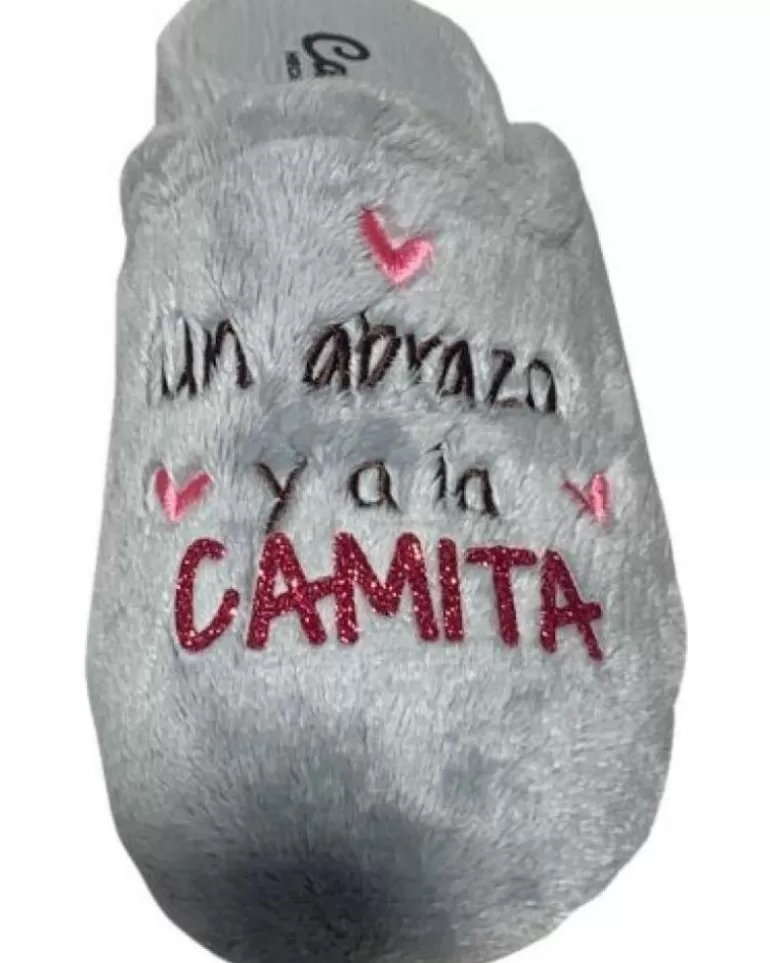 CABRERA Calzado De Casa De Mujer Pantufla Un Abrazo Y A La Camita Gris Fashion