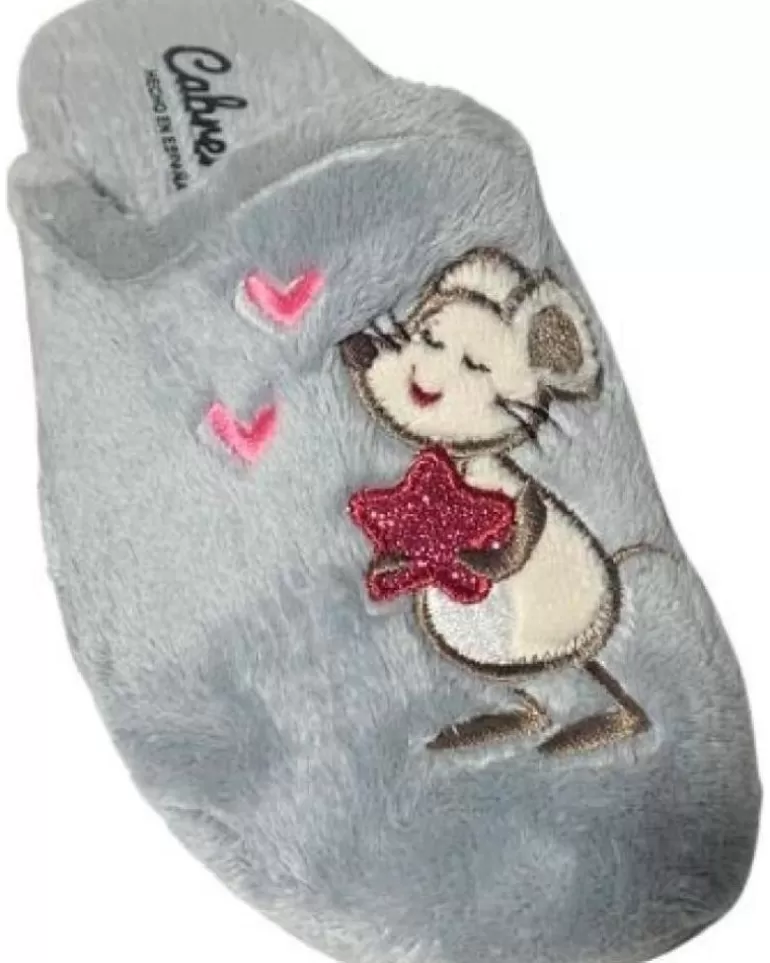 CABRERA Calzado De Casa De Mujer Pantufla Un Abrazo Y A La Camita Gris Fashion