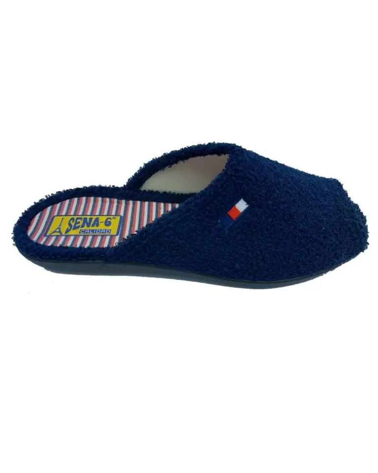 CALZADOMANIA Calzado De Casa De Hombre Zapatilla Casa Abierta Marino Shop