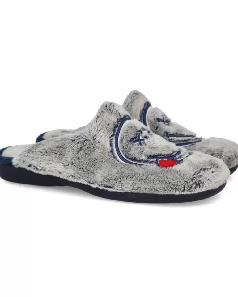 DEVALVERDE Calzado De Casa De Hombre 3520 Zapatillas De Casa Homb Azul Best Sale