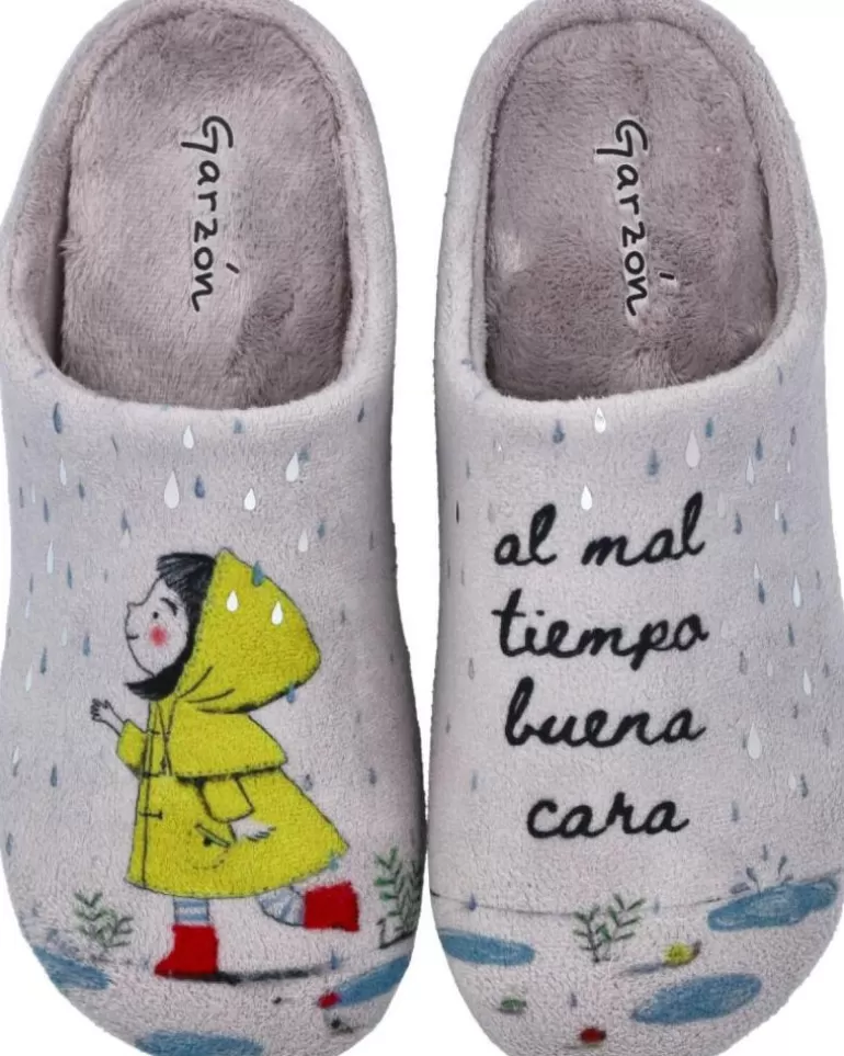 GARZON Calzado De Casa De Mujer 15342-247 Zapatillas De Casa Muj Gris Cheap