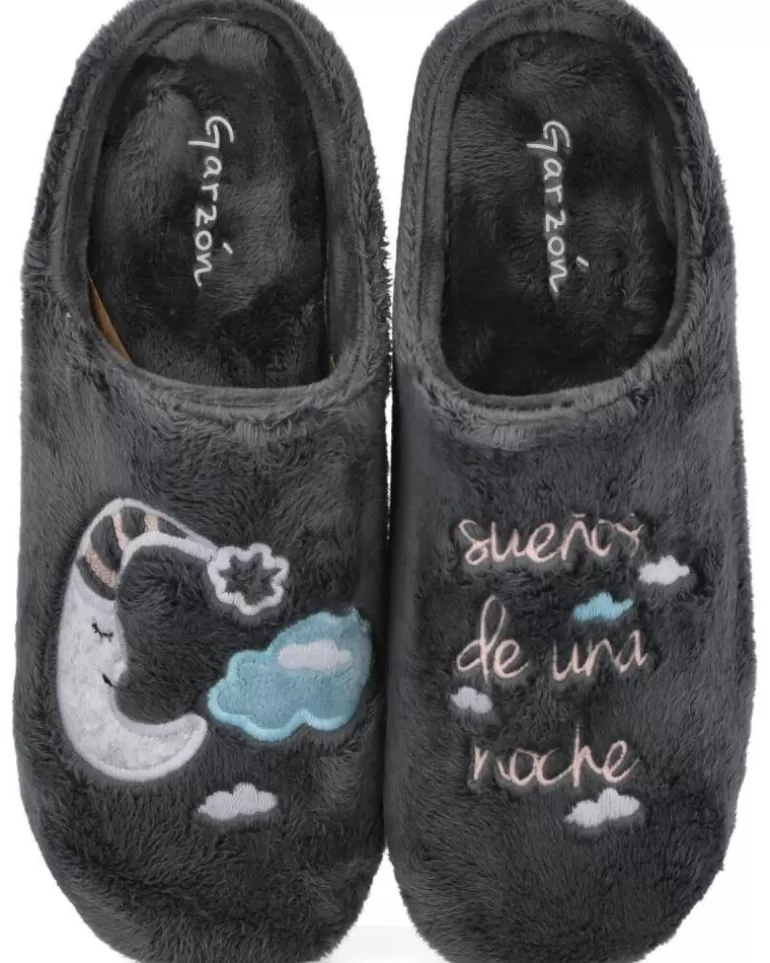 GARZON Calzado De Casa De Mujer 7306-275 Zapatillas De Casa Muje Gris Cheap
