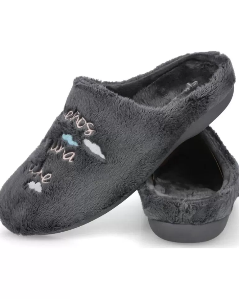GARZON Calzado De Casa De Mujer 7306-275 Zapatillas De Casa Muje Gris Cheap