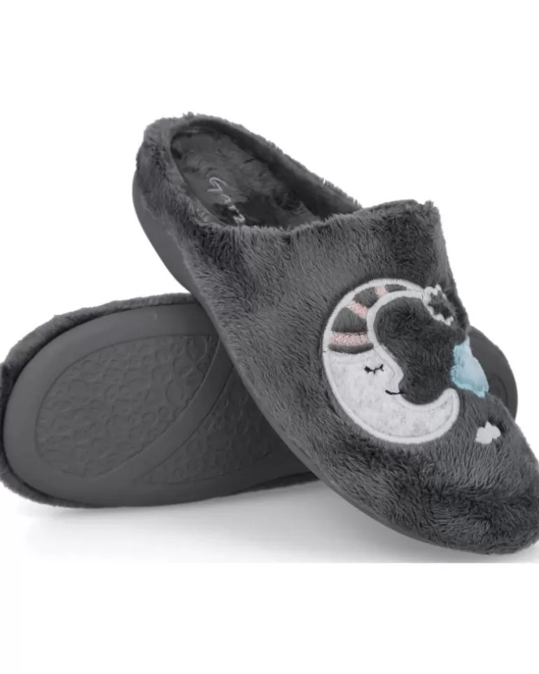 GARZON Calzado De Casa De Mujer 7306-275 Zapatillas De Casa Muje Gris Cheap