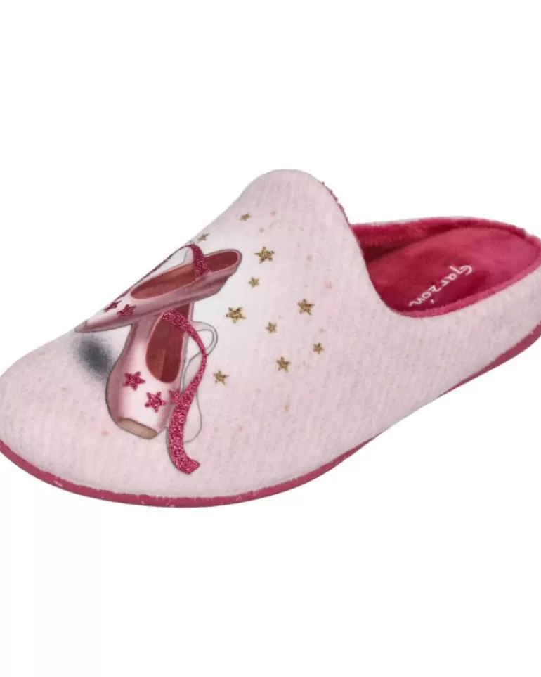 GARZON Calzado De Casa De Niña N4746-246 Zapatillas De Casa Nin Rosa New