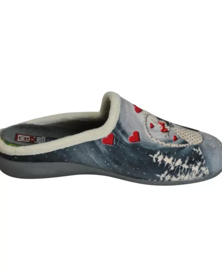 GEMA COMFORT Calzado De Casa De Mujer Gema Confort - Zapatilla Para El Hogar Plantillas Extraibl Gris Flash Sale