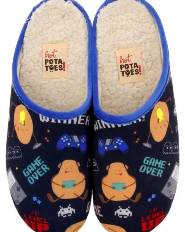 HOT POTATOES Calzado De Casa De Hombre Zapatillas Casa Hombre Faulkton 70127 Azul Fashion