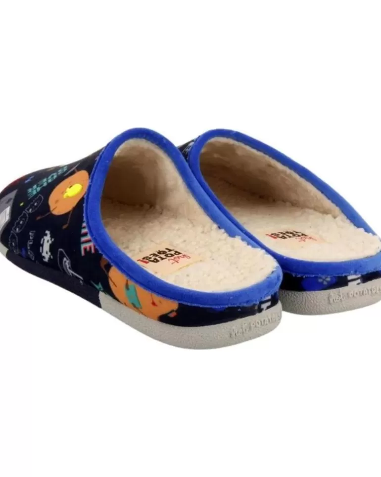 HOT POTATOES Calzado De Casa De Hombre Zapatillas Casa Hombre Faulkton 70127 Azul Fashion