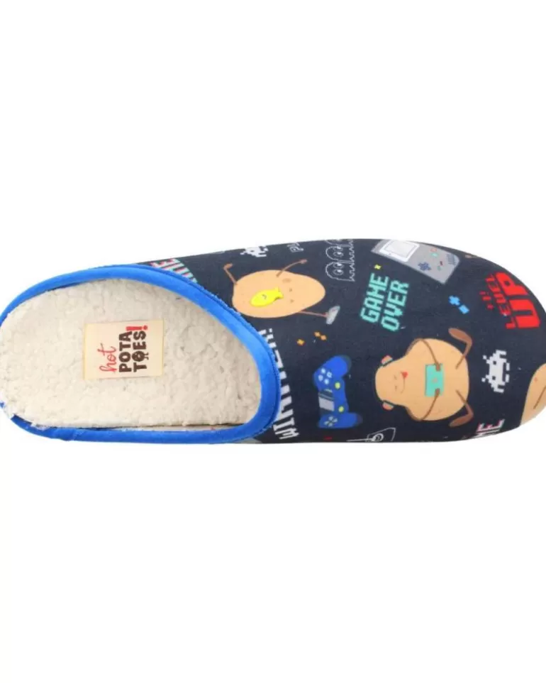 HOT POTATOES Calzado De Casa De Hombre Zapatillas Casa Hombre Faulkton 70127 Azul Fashion
