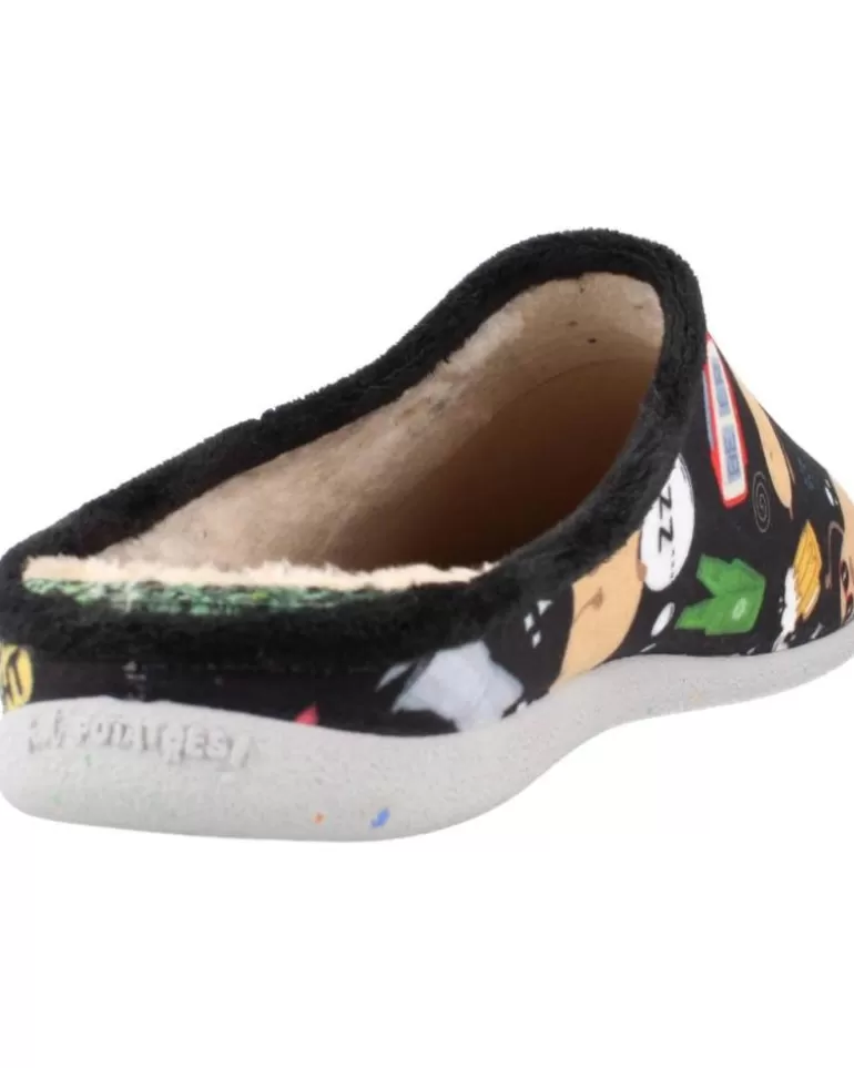 HOT POTATOES Calzado De Casa De Hombre Zapatillas Casa Hombre Galston 70149 Negro Best Sale