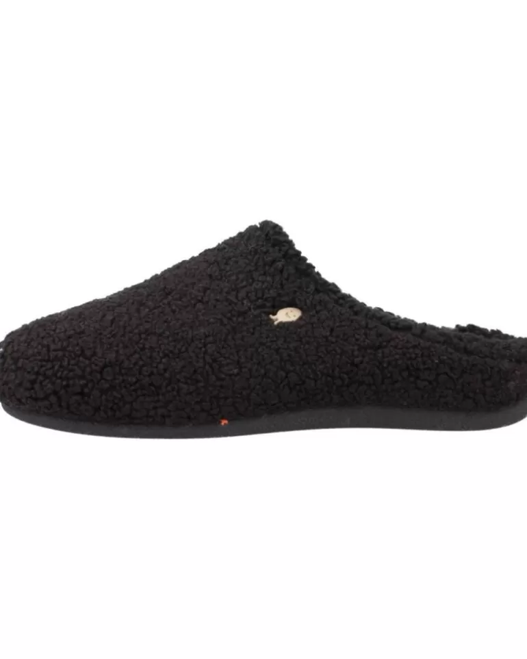 HOT POTATOES Calzado De Casa De Mujer 144779 Negro New