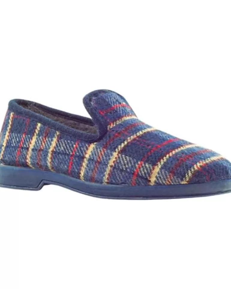 JAVER Calzado De Casa De Hombre Zapatilla Cuadros Marino Cheap