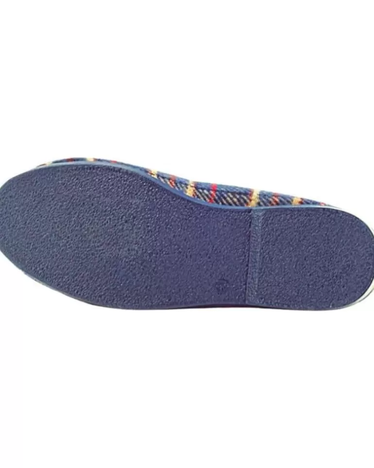 JAVER Calzado De Casa De Hombre Zapatilla Cuadros Marino Cheap