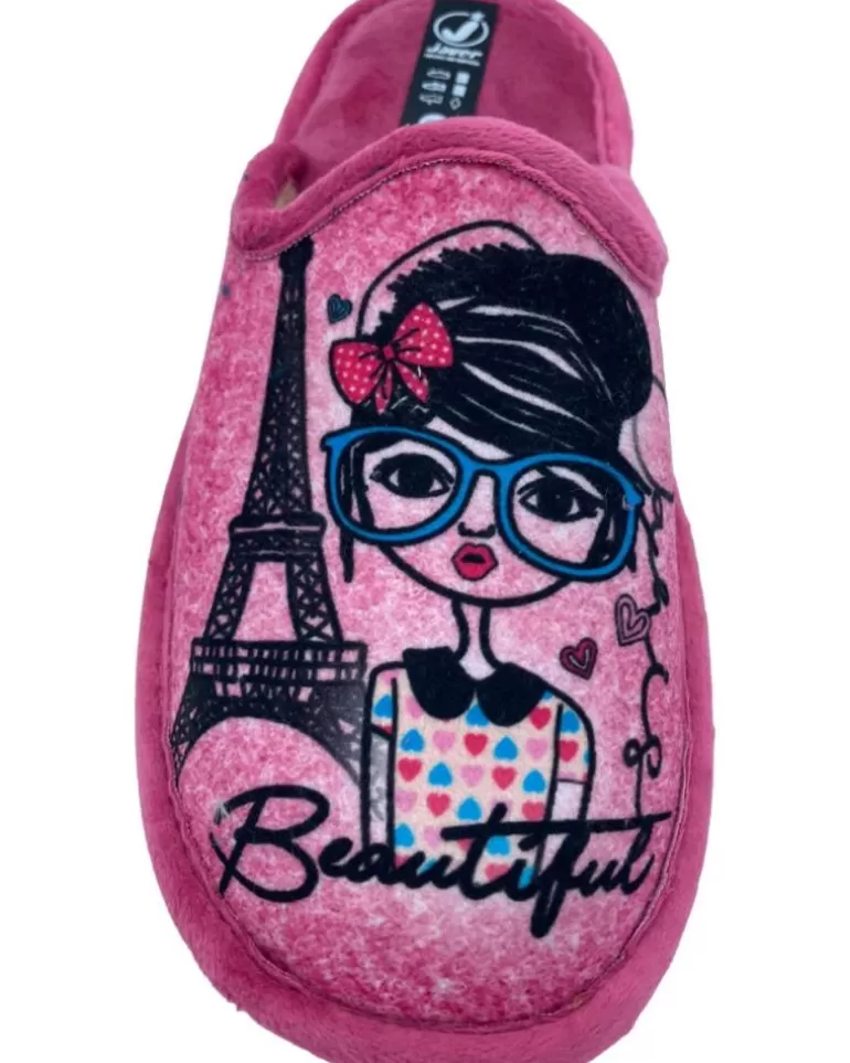 JAVER Calzado De Casa De Mujer Zapatilla De Casa Relax Fuxia Hot
