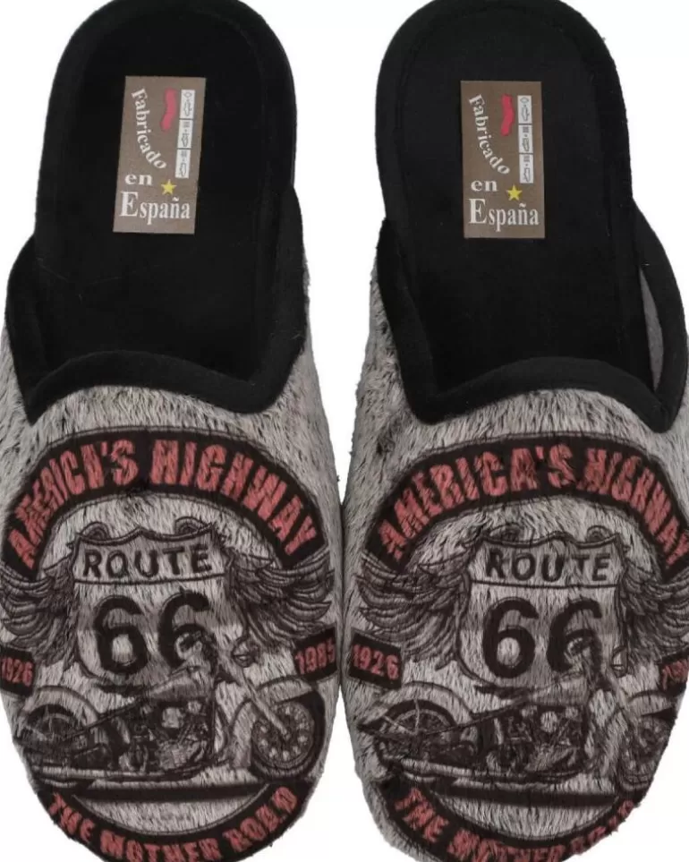 L&R SHOES Calzado De Casa L&R Shoes De Hombre Lr Shoes 60-B-Iceber Zapatillas De Cas Negro Hot