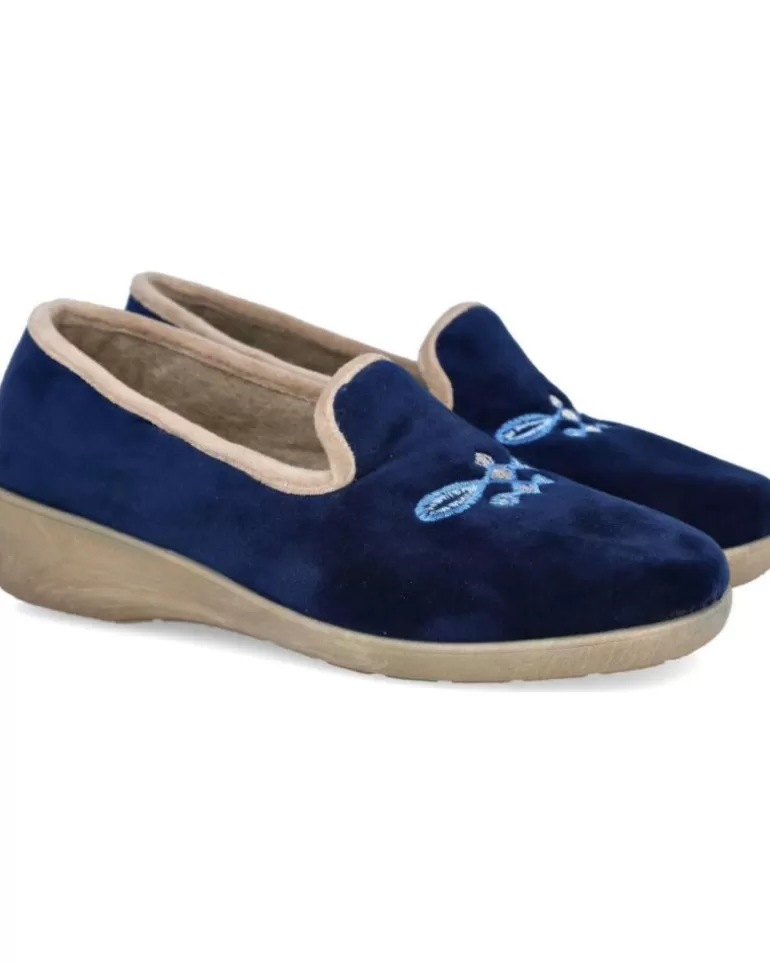 L&R SHOES Calzado De Casa L&R Shoes De Mujer Lr Shoes 8803428 Zapatillas De Casa Mu Azul Flash Sale