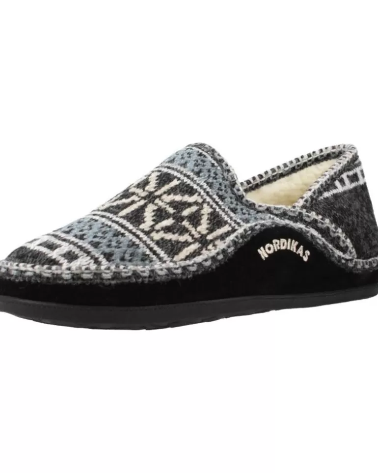 NORDIKAS Calzado De Casa De Hombre Teide Negro New
