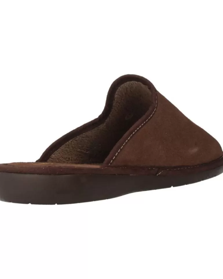 NORDIKAS Calzado De Casa De Hombre Top Line Afelpado Marron Discount