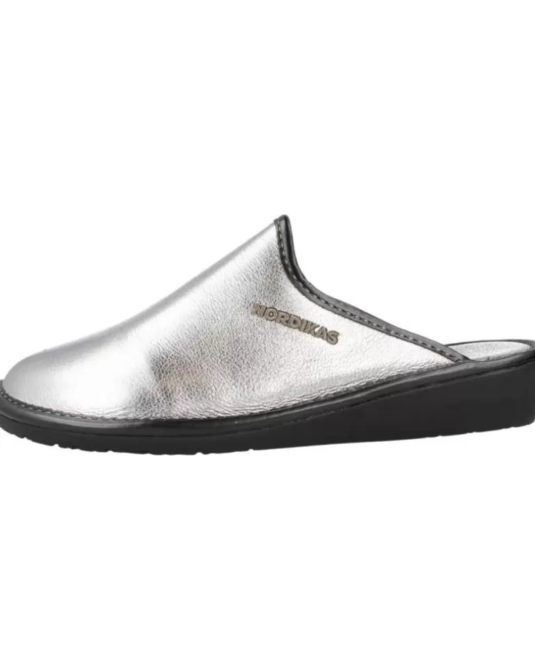 NORDIKAS Calzado De Casa De Mujer Nacar Top Plata Cheap