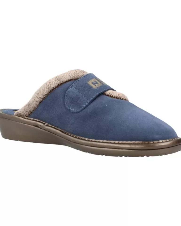 NORDIKAS Calzado De Casa De Mujer Top Line Azul Fashion