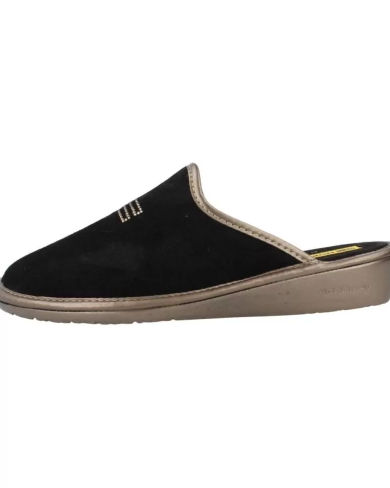 NORDIKAS Calzado De Casa De Mujer Top Line Negro Fashion