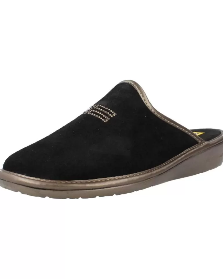 NORDIKAS Calzado De Casa De Mujer Top Line Negro Fashion