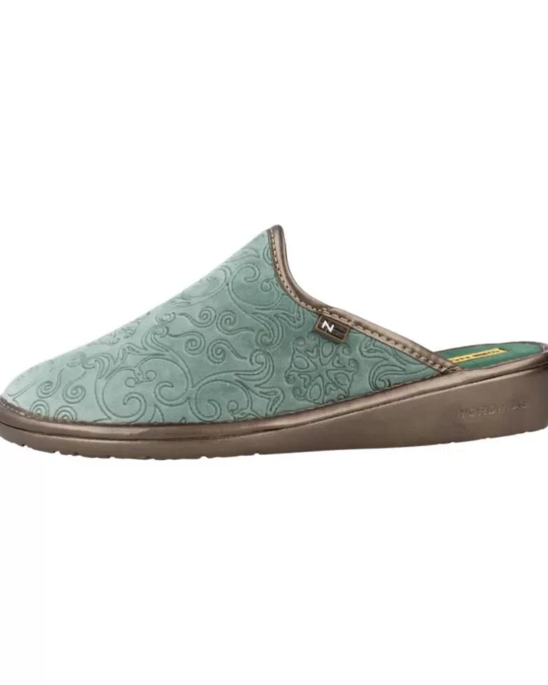 NORDIKAS Calzado De Casa De Mujer Top Line Verde Best Sale