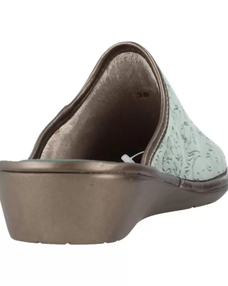 NORDIKAS Calzado De Casa De Mujer Top Line Verde Best Sale