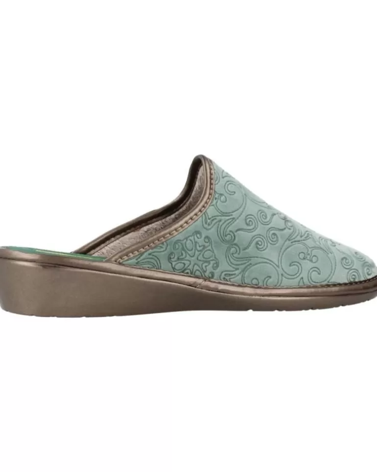 NORDIKAS Calzado De Casa De Mujer Top Line Verde Best Sale