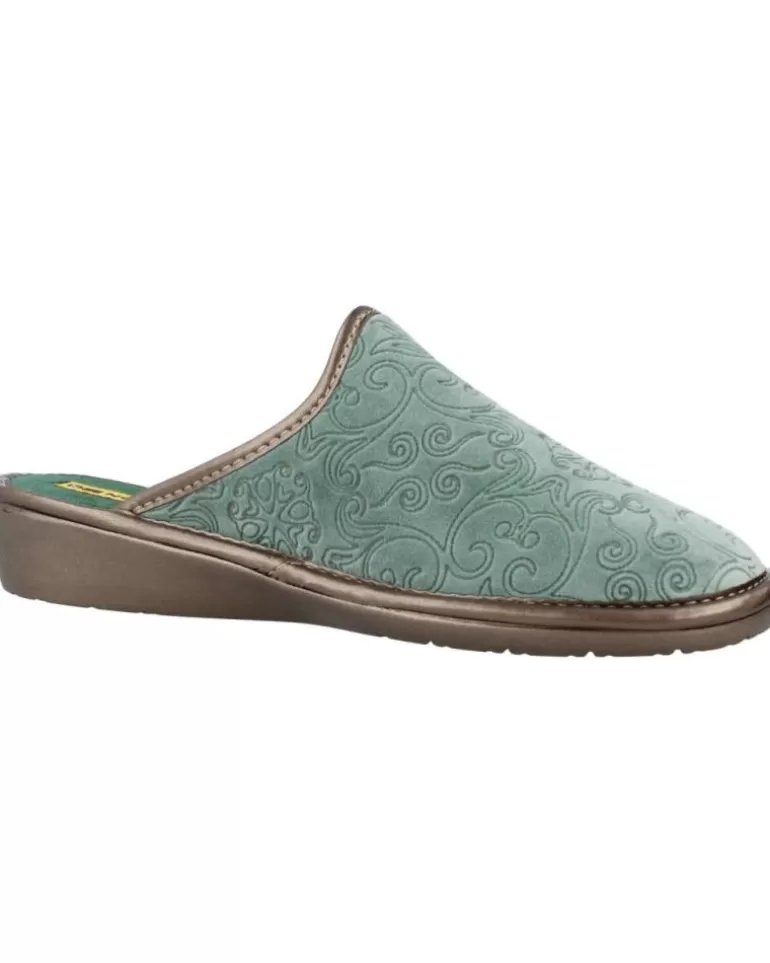 NORDIKAS Calzado De Casa De Mujer Top Line Verde Best Sale