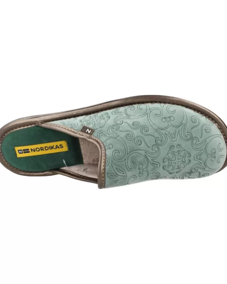 NORDIKAS Calzado De Casa De Mujer Top Line Verde Best Sale