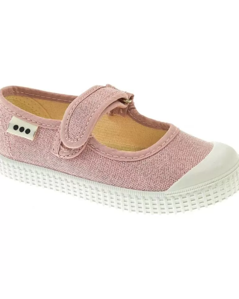 POTOMAC Calzado De Casa De Niña Y Niño Mercedes Brillante Velcro Rosa Flash Sale