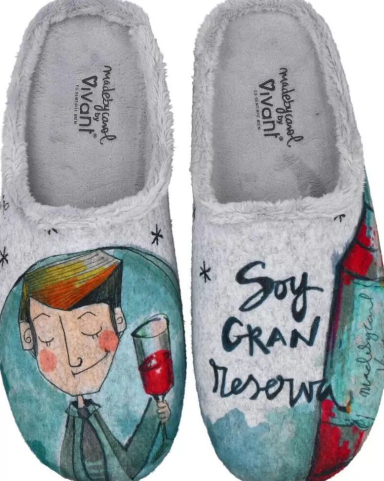 VIVANT Calzado De Casa De Hombre Ce2220 Zapatillas De Casa Hombre Gris Shop