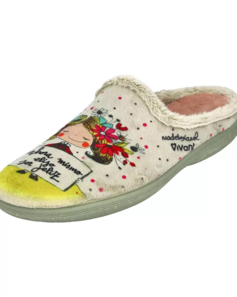 VIVANT Calzado De Casa De Mujer Arc232120Evmz Zapatillas De Casa Manzana Fashion