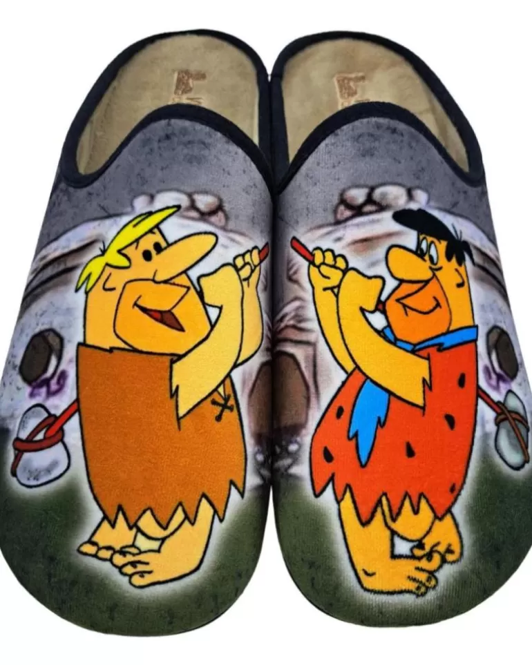 VULCA-BICHA Calzado De Casa De Hombre Zapatilla Picapiedras Gris Best Sale
