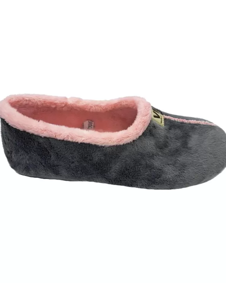 VULCA-BICHA Calzado De Casa De Mujer Zapatilla Casa Suave Gris Fashion